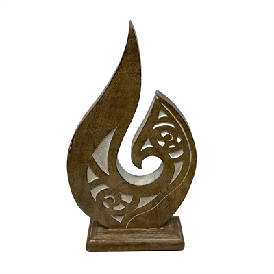 Flame Sculpture-White Wash